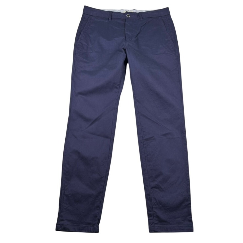 Perk Feel Good Chinos Mens 33x32 Slim Fit Stretch Navy Blue Cotton Pants